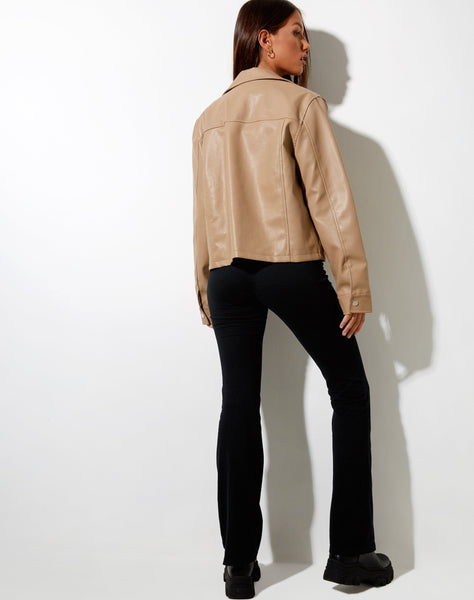 Image of Nerissa Jacket in PU Light Brown