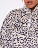 Image of Nero Ring Pull Jacket in White Leopard