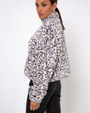 Image of Nero Ring Pull Jacket in White Leopard