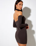 Image of Nevair Mini Dress in Rib Blackened Pearl