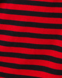 Neivie Jumper in Stripe Horizontal Black / Red