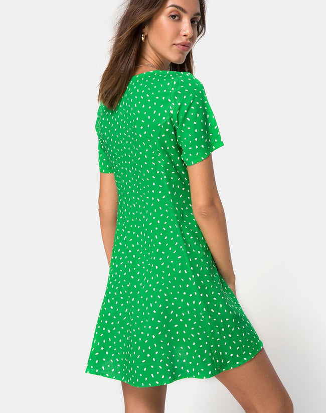 Neyka Dress in Mini Diana Dot Green