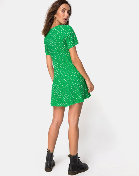 Neyka Dress in Mini Diana Dot Green