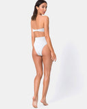 Nima Bikini Top in Crinkle Rib White