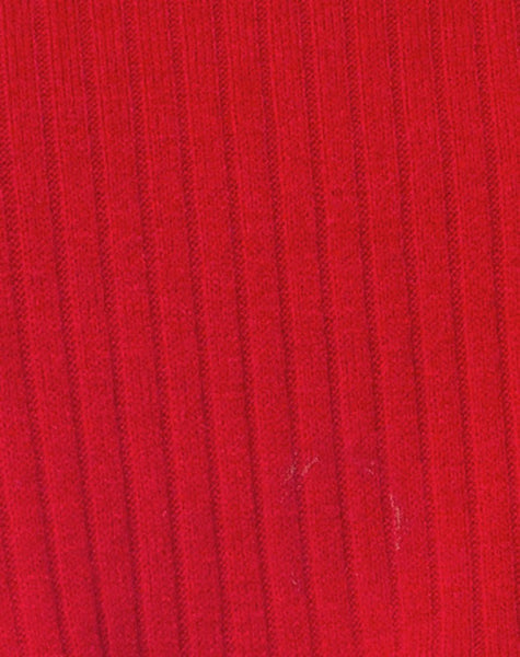 Nizer High Neck Jumper in Red