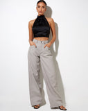 Image of Noela Crop Top in Satin Black