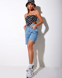 Nolda Top in 90's Daisy Black and White