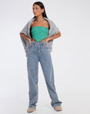 Image of Nolda Crop Top in Paisley Fun Green