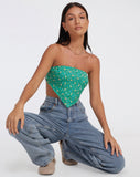 Image of Nolda Crop Top in Paisley Fun Green