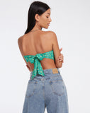 Image of Nolda Crop Top in Paisley Fun Green