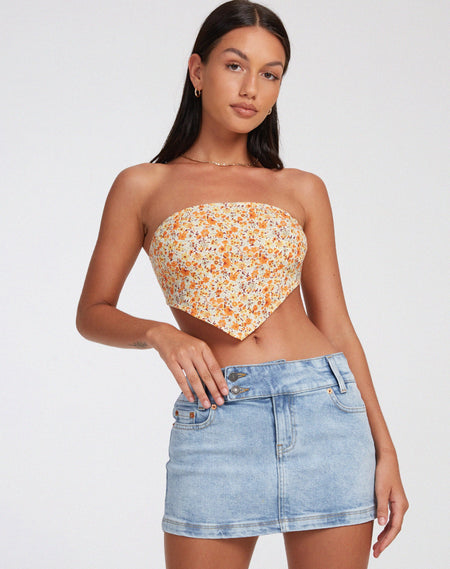 Baylee Crop Top in Oat Milk