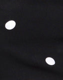 Nolia Tube Top in Black and White Polkadot