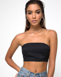 Nolia Tube Top in Satin Black