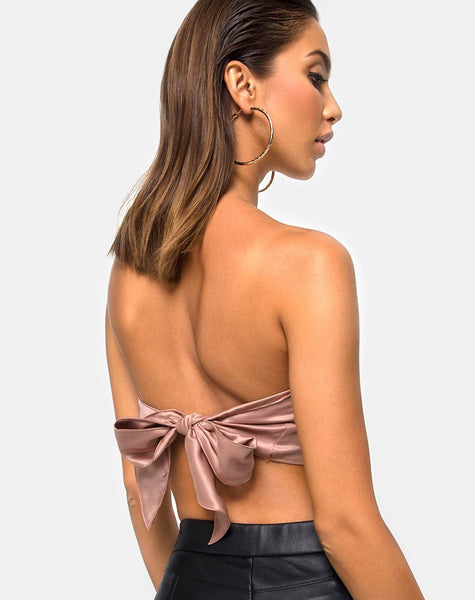 Nolia Tube top in Satin Gold