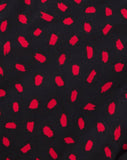 Nolia Tube Top in Mini Diana Dot Black and Red