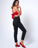 Nolia Tube Top in Tonal Floral Red