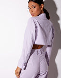 Noly Cropped Blazer in Violet