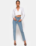 Noly Cropped Blazer in Ivory