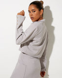 Image of Nolya Blazer in Pinstripe Silver Grey