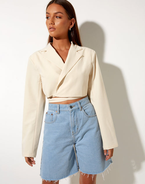 Notus Cropped Blazer in Tailoring Cream