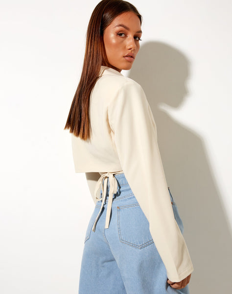 Notus Cropped Blazer in Tailoring Cream