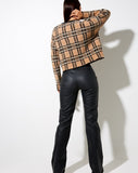 Image of Oki Jumper in Knit Cream Black and White Check