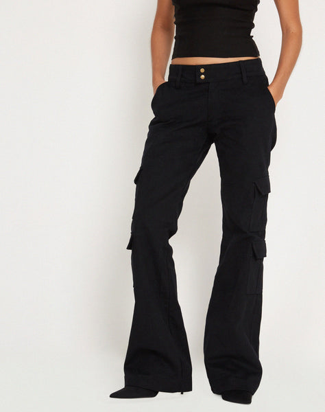 image of Ol Low Rise Cargo Trouser in Black