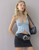 image of Olgira Mesh Halterneck Vest Top in Light Blue