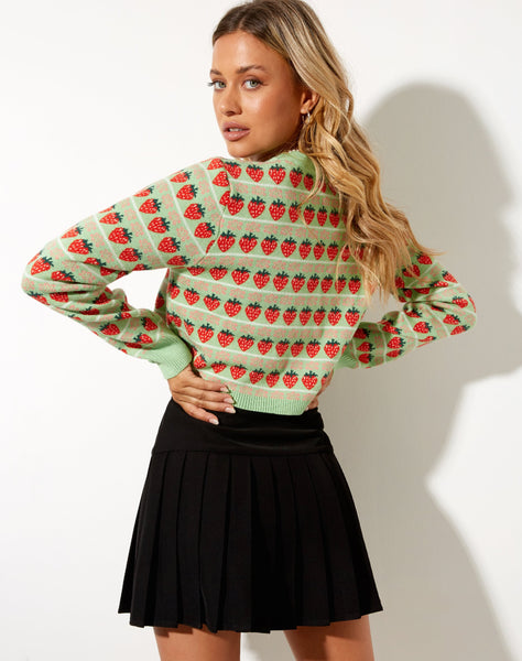 Image of Olina Cardi in Mint String Of Strawberries