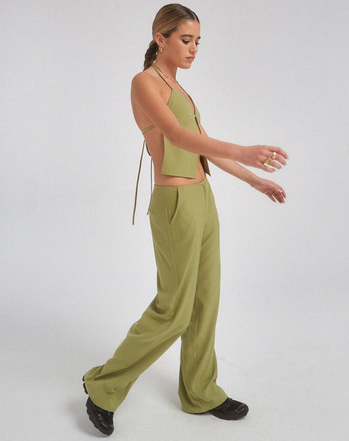 image of MOTEL X OLIVIA NEILL Amadi Wide Leg Trouser in Tailoring Seamfoam Green