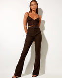 Image of Zaltana Flare Trouser in Tailoring Brown