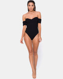 Ona Swimsuit in Crinkle Rib Black