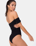 Ona Swimsuit in Crinkle Rib Black