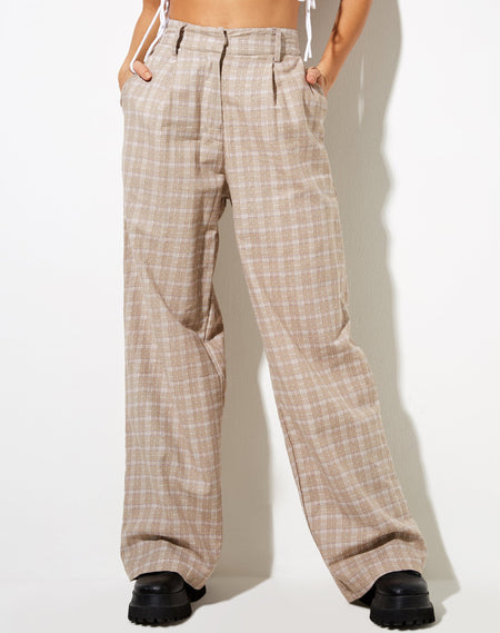 Onfal Wide Leg Trouser in Rami Bitter Chocolate