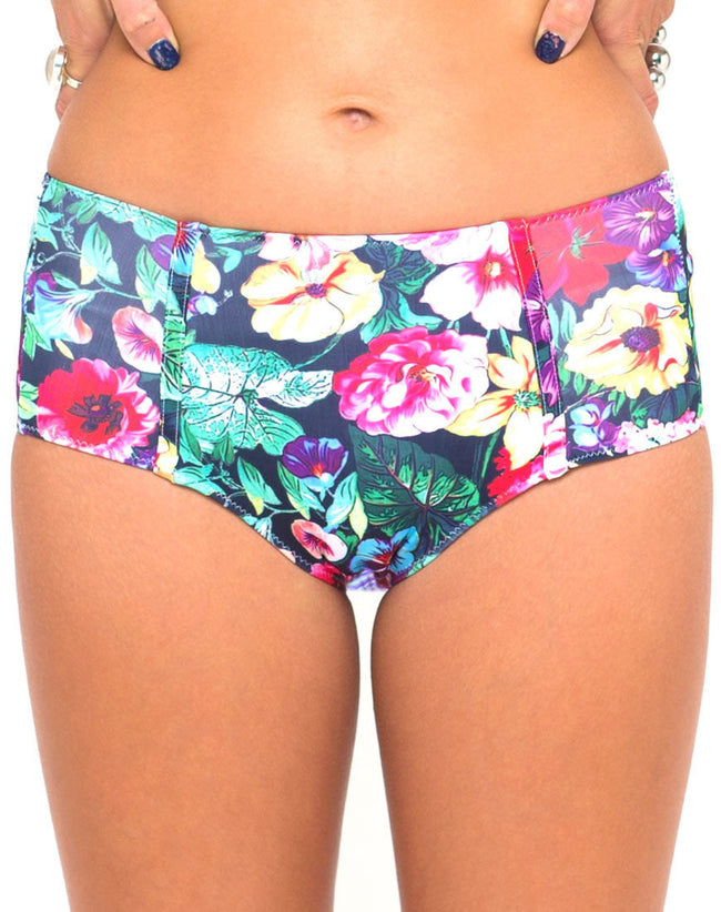Image of Motel Opal Midi Rise Bikini Bottom in Cottage Garden