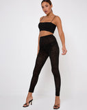 Oria Leggings in Croc Flock Black