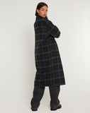 image  of Orlova Coat in Check Navy Black and Brown