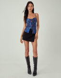 image of  MOTEL X JACQUIE Rayu Top in Colour Bleed Blue