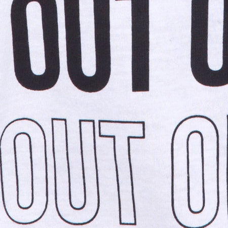 Oversize Basic Tee in Out of Order  White