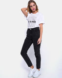 Oversize Basic Tee in Out of Order  White