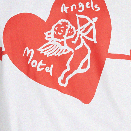 Oversize Basic Tee in White Motel Angel