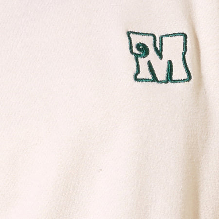 Oversize Hoodie in Forest Green Winter White M Embro
