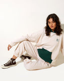 Image of Oversize Hoodie in Forest Green Winter White M Embro