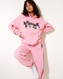 Image of Oversize Hoodie in Peony Pink Nothing Personal