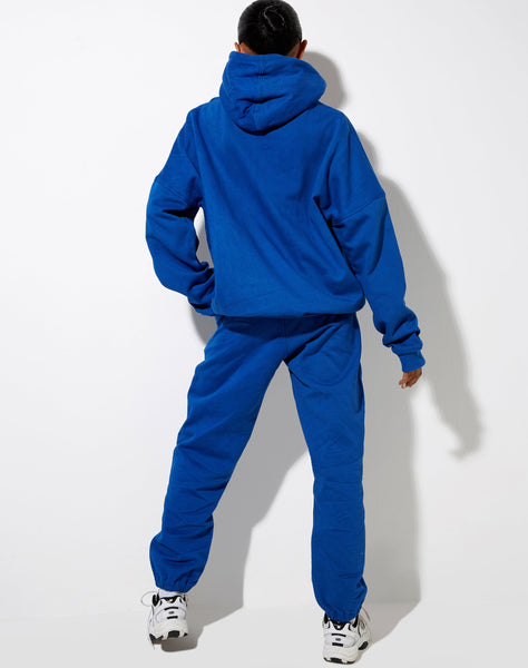 Image of Oversize Hoodie in Cobalt It Just Hits Different Embro