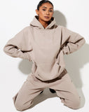 Image of Oversize Hoodie in Mushroom Angel Embro