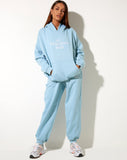 Image of Oversize Hoodie in Nantucket Blue Motel Beach Club