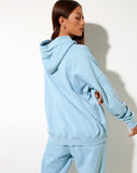 Image of Oversize Hoodie in Nantucket Blue Motel Beach Club