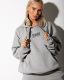 Image of Oversize Hoody in Greymarl Motel Barcode Embro