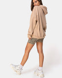 Oversize Hoody in Tan I Want it Embro